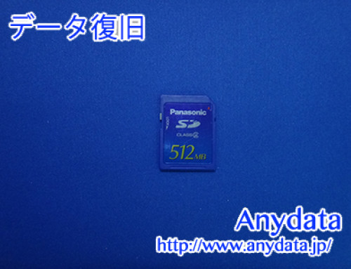 Panasonic SDメモリーカード 512MB(Model NO:RP-SDR512J1A)