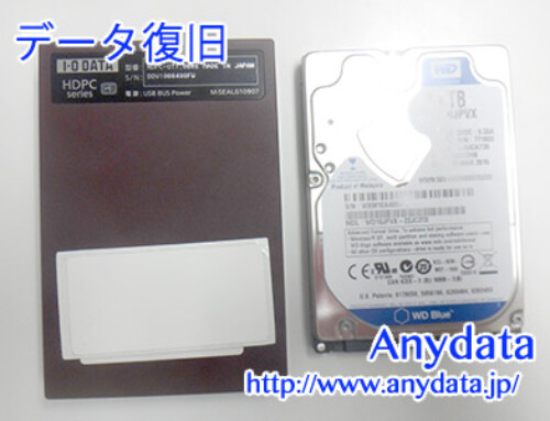 Western Digital 外付けHDD 1TB(Model NO:WD10JPVX)