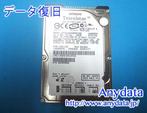 HITACHI HDD 40GB(Model NO:HTS541040G9AT00)