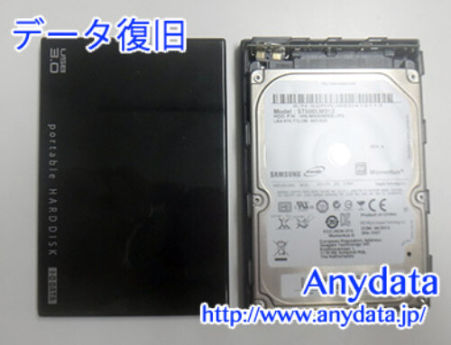 I-O DATA 外付けHDD 500GB(Model NO:HDPC-UT500KB)