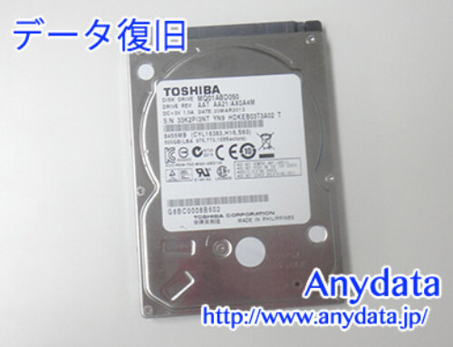 TOSHIBA HDD 500GB(Model NO:MQ01ABD050)