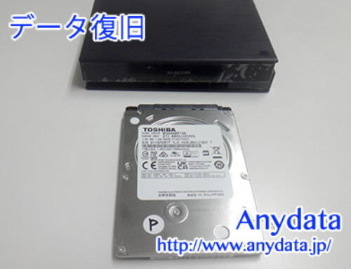ELECOM 外付けHDD 1TB(Model NO:ESD-EJ1000GBKR)