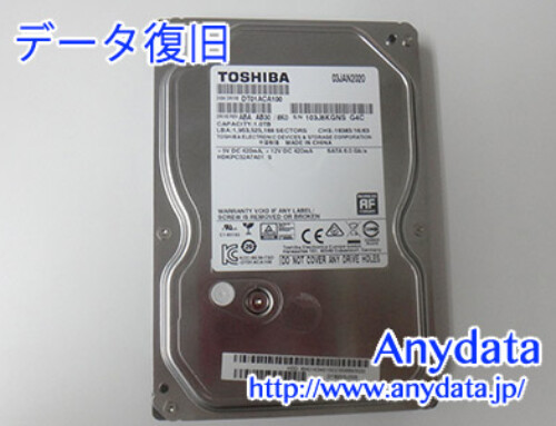 TOSHIBA HDD 1TB(Model NO:DT01ACA100)