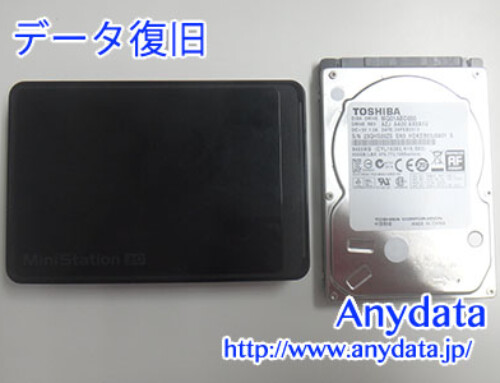 BUFFALO ポータブルHDD 500GB(Model NO:HD-PCT500U3-BC)