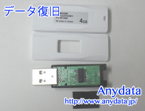 ELECOM USBメモリー 4GB(Model NO：MF-HJU204GWH)