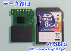 Dane Elec SDカード 8GB データ復旧