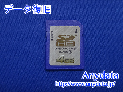 不明 SDメモリーカード 4GB(Model NO:不明)