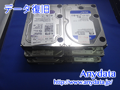RAID50 3TB HDD 6台 24TB(Model NO:WD4002FYYZ-01BXBL)